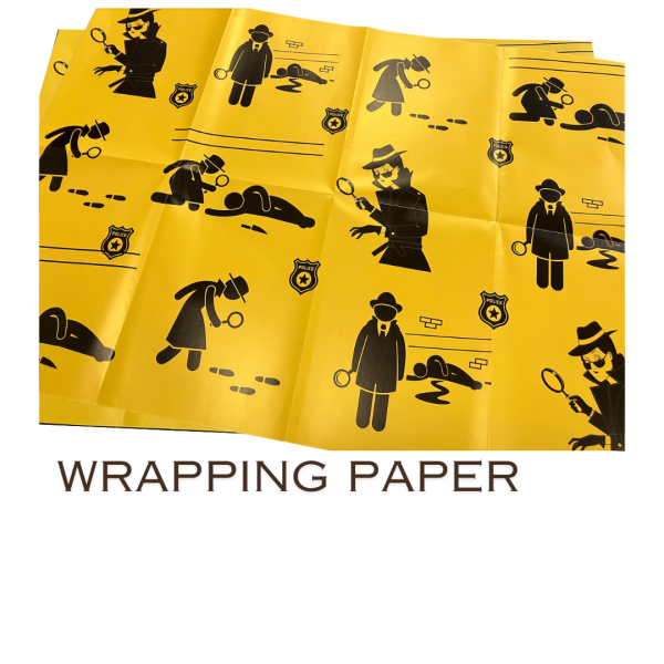 3 x Gift Wrap - Crime Scene Tape / Blood Spatter / Detective true crime - A2 size - 115gsm - Image 6